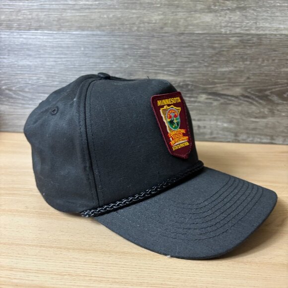 Vintage Minnesota State Patrol Hat Cap Strap Back Black State Trooper Adjustable - Picture 8 of 11